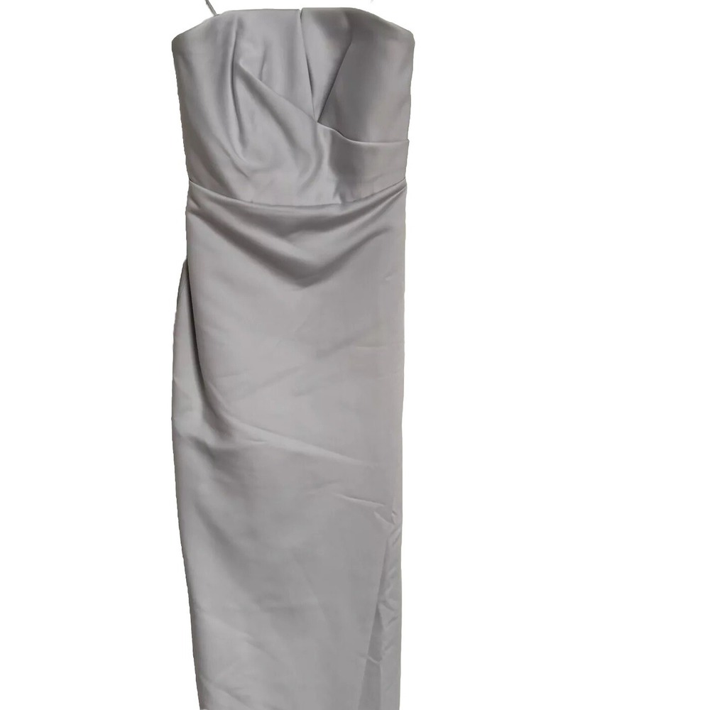 Strapless Bodycon Maxi Dress High Slit Evening Formal Gown Dress 8 Prom Glam - Picture 12 of 13